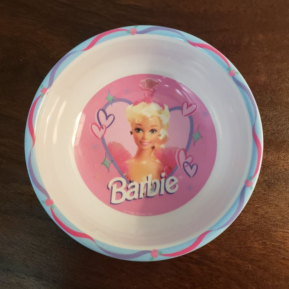 1995 Barbie Pink Ballerina Mattel Cereal Bowl from Zak Designs Rare
